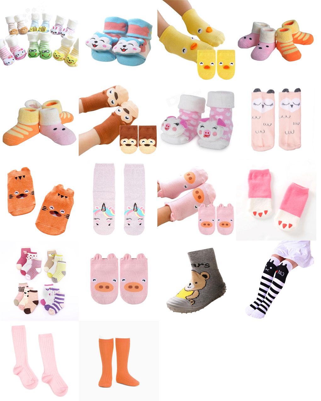 baby cartoon socks